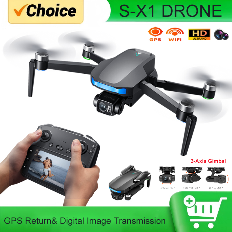 S-X1 MAX GPS Drone with 3-Axis - Drone Camera With Gimbal ulasan dan harga